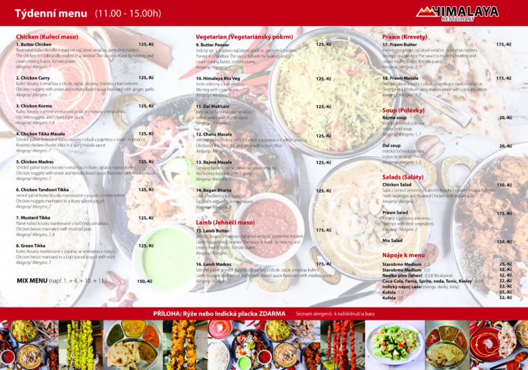 Denní menu Himalaya Restaurace